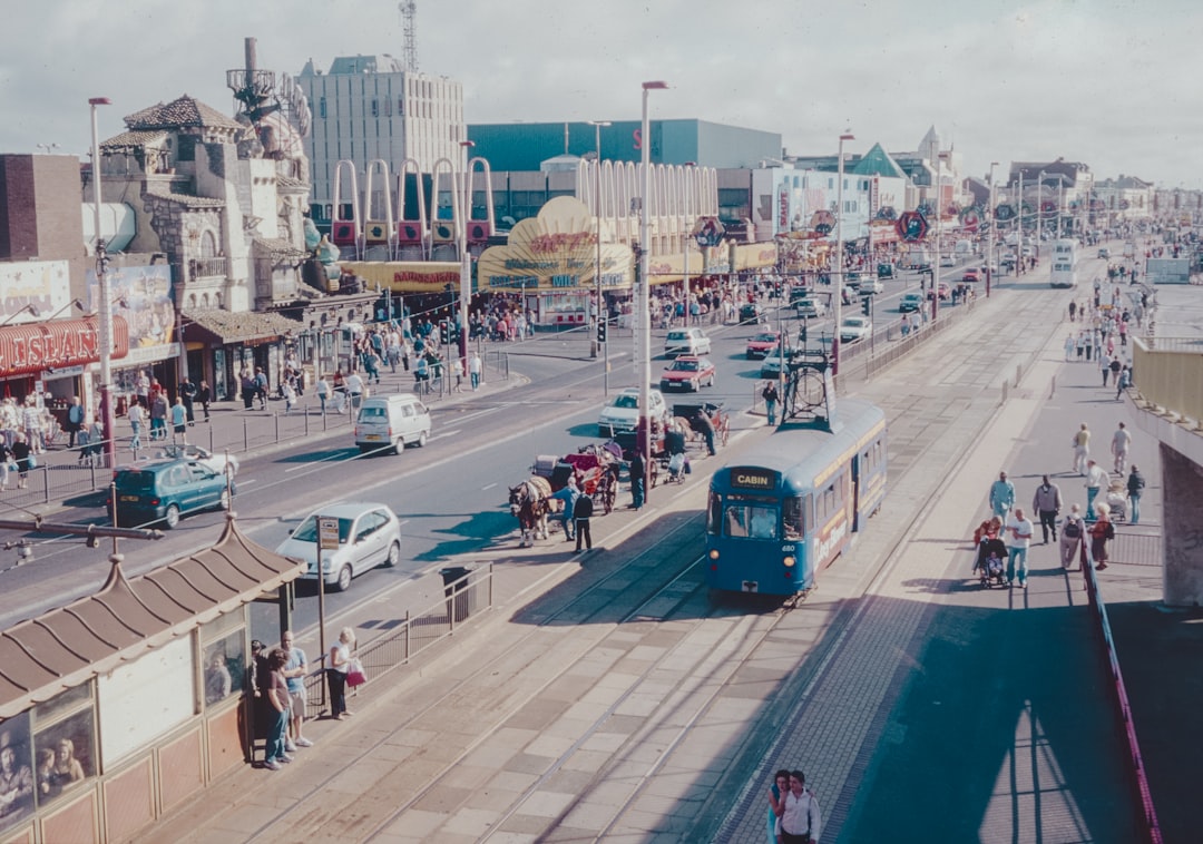 A busy city street filled with lots of traffic