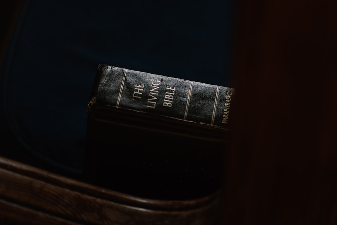 A close up of a book on a chair