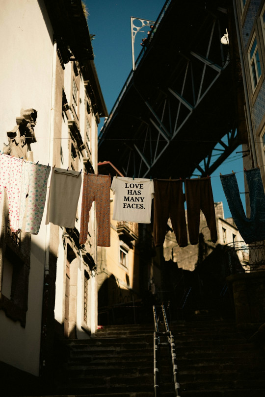 Clothes hanging out to dry on a clothes line