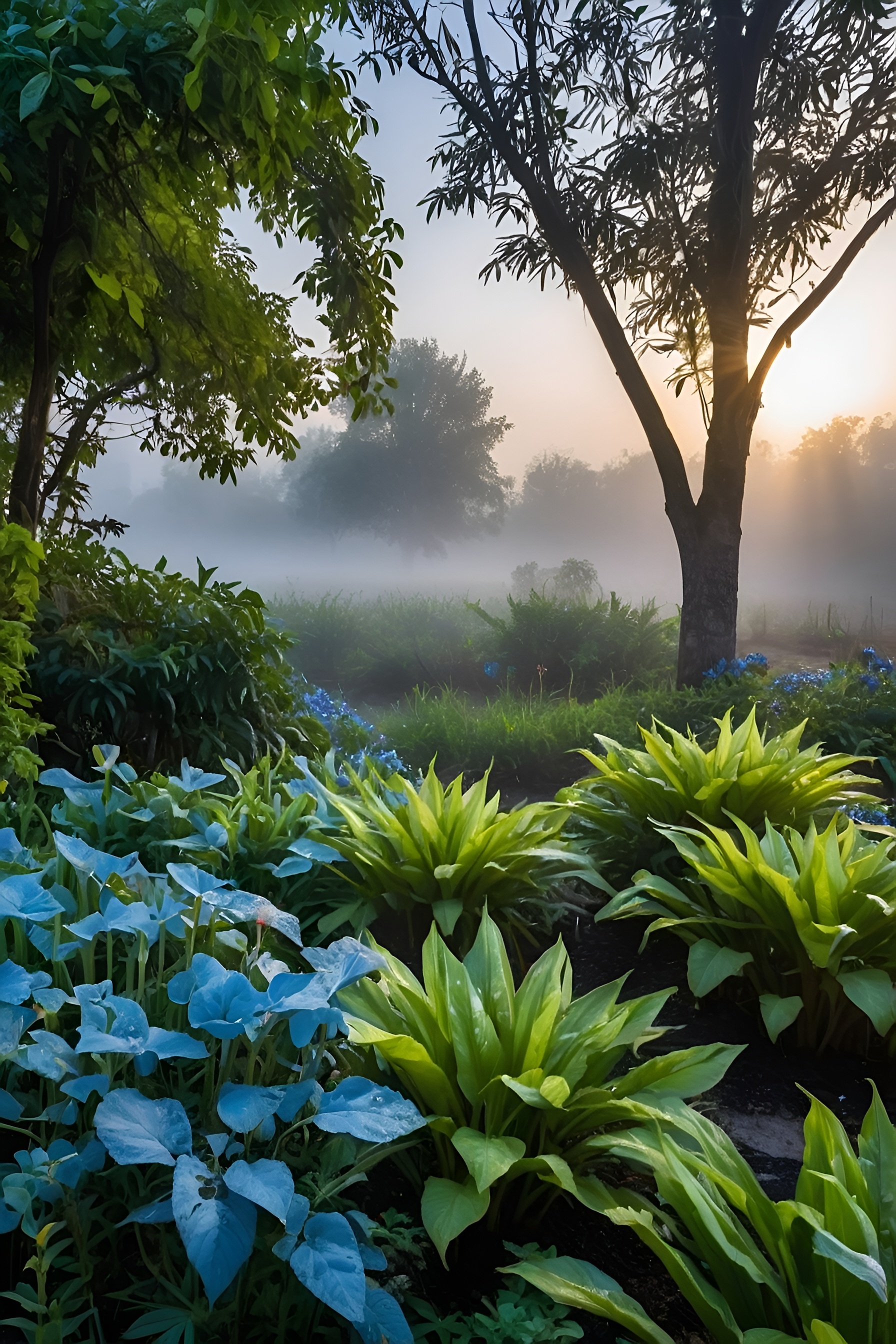 Amanecer con neblina