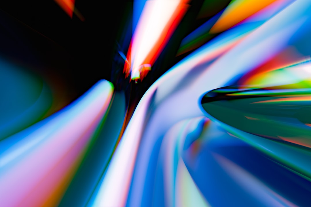 A multicolored image of a computer screen