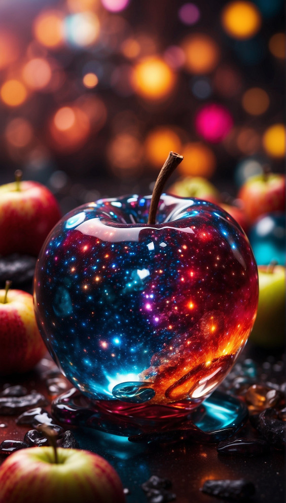 Una manzana luminicente