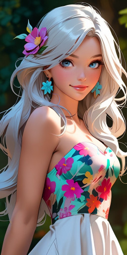 Hermosa mujer, personaje de anime